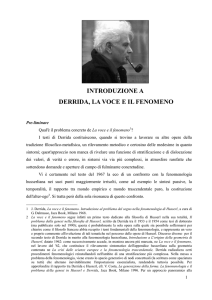 Jacques Derrida, la voce e il fenomeno vai al testo in PDF