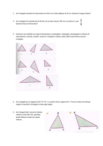 1. Un triangolo isoscele ha il perimetro di 156 cm e il lato obliquo di
