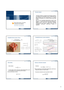 Misure Meccaniche e Termiche • I fenomeni aleatori (o casuali) sono