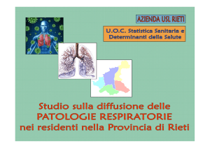 Studio sulla diffusione delle patologie respiratorie nei