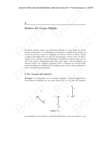 3 Statica del Corpo Rigido - Università degli Studi di Roma "Tor