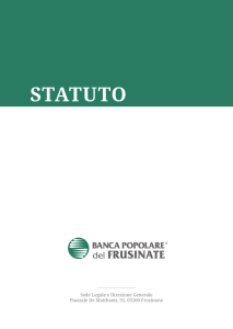 STATUTO - Banca Popolare del Frusinate