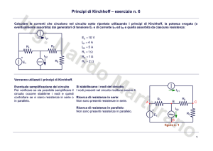 Principi di Kirchhoff – esercizio n. 6 - Digilander
