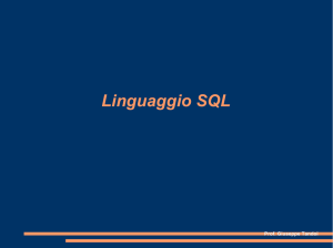 Linguaggio SQL - IISS Giulio Cesare