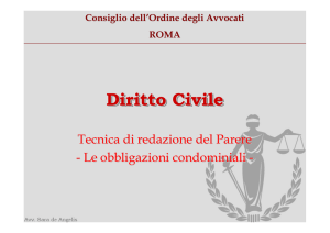 Diritto Civile - Obbligazioni condominiali