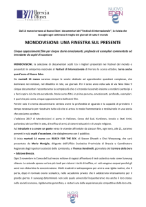 Comunicato Stampa Mondovisioni