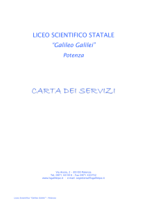 carta dei servizi - Liceo Scientifico Galileo Galilei