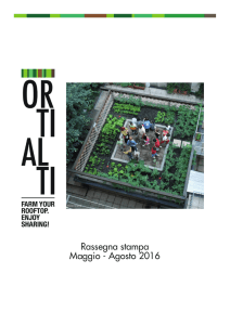 Rassegna stampa Maggio - Agosto 2016