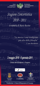 Stagione Concertistica 2010 - 2011