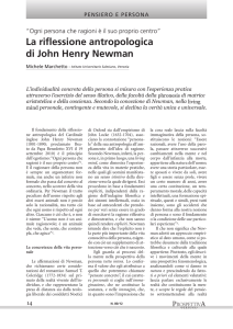La riflessione antropologica di John Henry Newman