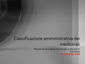 Classificazione amministrativa dei medicinali