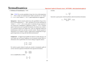 Termodinamica - Ripetizioni Cagliari Di Manuele Atzeni