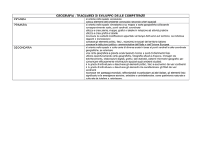 GEOGRAFIA - TRAGUARDI DI SVILUPPO DELLE COMPETENZE