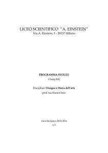 Programma svolto IG - Liceo Scientifico Statale Einstein Milano
