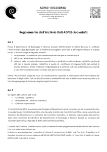 Regolamento dell`Archivio Dati ADPSS