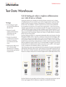 Test Data Warehouse Scheda informativa
