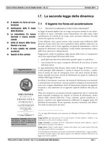 0107 La seconda legge della dinamica