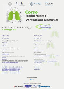 locandina CORSO TEORICO PRATICO DI VENTILAZIONE