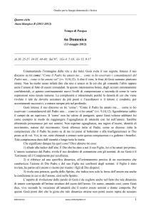 6a Domenica - Fratelli Contemplativi di Gesù