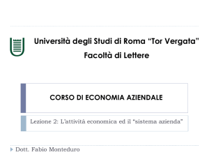 l`attività - Università degli Studi di Roma "Tor Vergata"