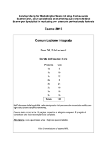 Esame 2015 Comunicazione integrata