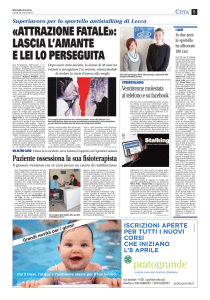 Giornale di Lecco 25/03/2013 - Stop Stalking