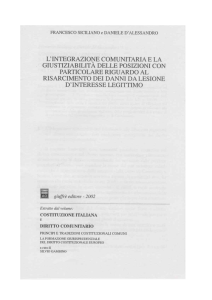 L`integrazione comunitaria e la giustiziabilità delle posizioni con