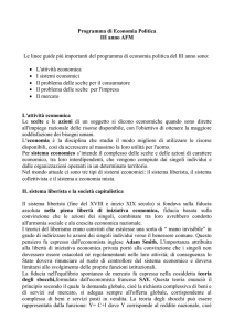 Programma di Economia Politica III anno AFM Le linee guide più