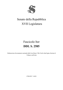 Senato della Repubblica XVII Legislatura Fascicolo Iter DDL S. 2585