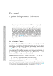Algebra delle parentesi di Poisson