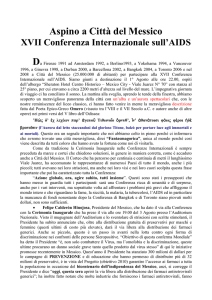 Aspino a Città del Messico XVII Conferenza Internazionale sull`AIDS