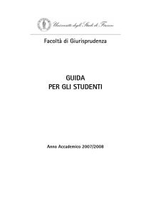 GUIDA PER GLI STUDENTI - Scuola di Giurisprudenza