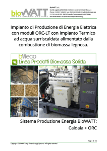 Impianto Completo di Produzione di Energia con