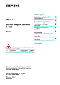 SIMATIC Sistema integrato compatto C7-635