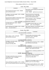 CdS Comunicazione pubblica, sociale e politica