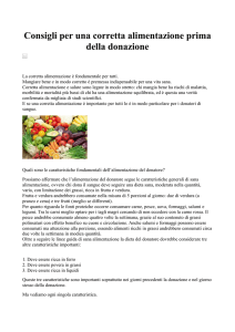 consigli alimentari - AVIS Comunale Biella