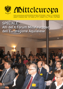 SPECIALE: Atti del X Forum Mitteleuropeo dell`Euroregione Aquileiese