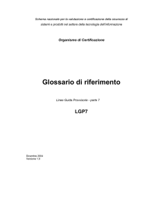 LGP7 - Glossario e terminologia di riferimento