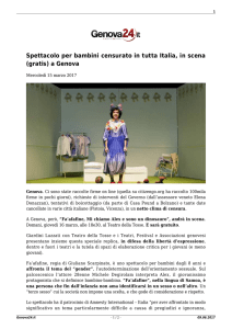 Spettacolo per bambini censurato in tutta Italia, in scena (gratis) a