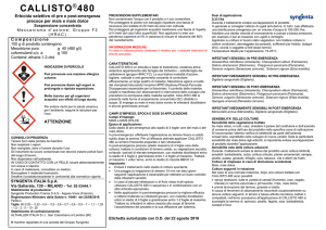callisto®480 - Syngenta Italia