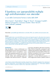 Il bambino con ipersensibilità multipla agli antiinfiammatori non