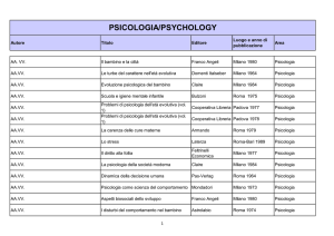 PSICOLOGIA/PSYCHOLOGY - Magistero di Servizio Sociale