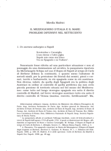 Mirella Mafrici, Il Mezzogiorno d  Italia e il mare: problemi difensivi