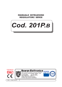 manuale Cod.201P regolatore di tensione