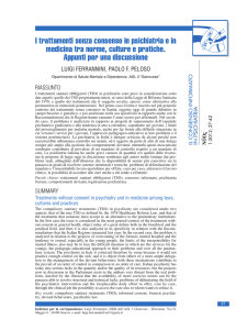 I trattamenti senza consenso in psichiatria e in medicina tra norme