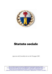 Statuto sociale - Banca Cambiano