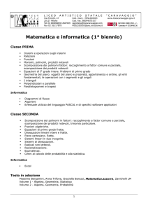 Matematica e informatica (1° biennio)