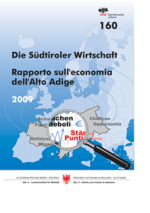 Die Südtiroler Wirtschaft Rapporto sull`economia dell`Alto