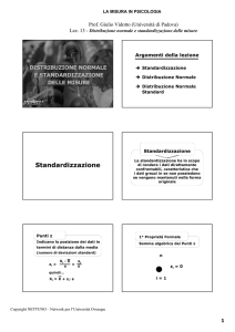 Slide Lezione 13 Distribuzione normale e - e