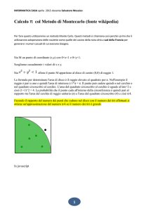 Calcolo π col Metodo di Montecarlo (fonte wikipedia)